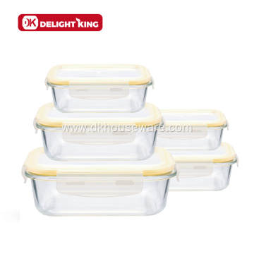 Heat Resistant High Borosilicate Glass Food Containers